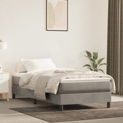 Materasso a Molle Insacchettate Rigidità Media Grigio Chiaro 80x200x20 cm in Velluto 347688