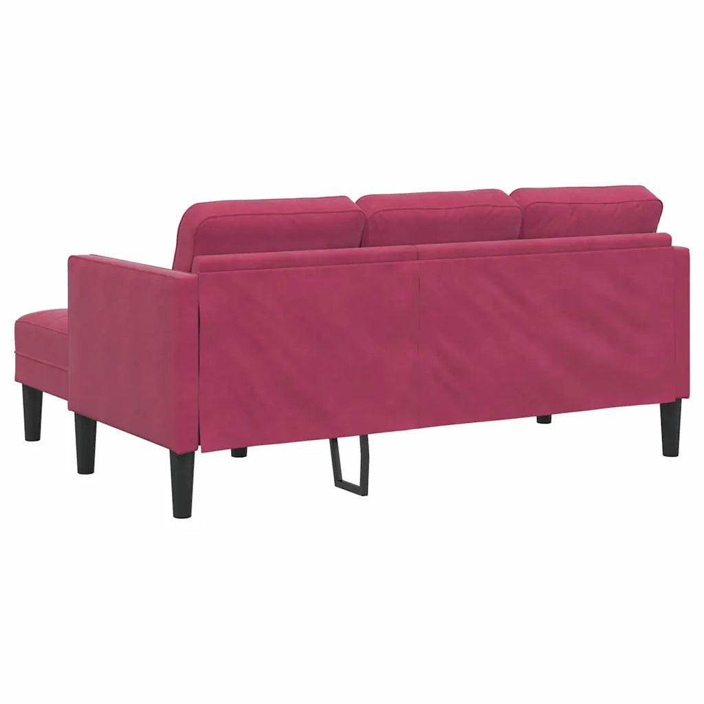 Set di divani con cuscino Rosso Vino Poliestere 42001930