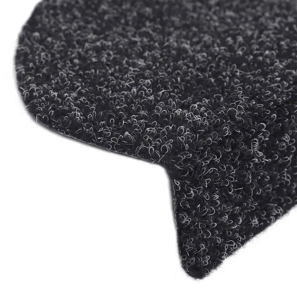 Tappetini per scale autoadesivi 20 pz 56x17x3 cm neri semicircolari 3365669