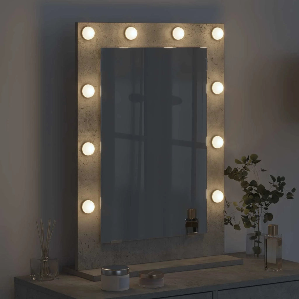 Specchio da Vanit¨¤-Specchio da Trucco Grigio cemento 70 x 50 x 18 cm