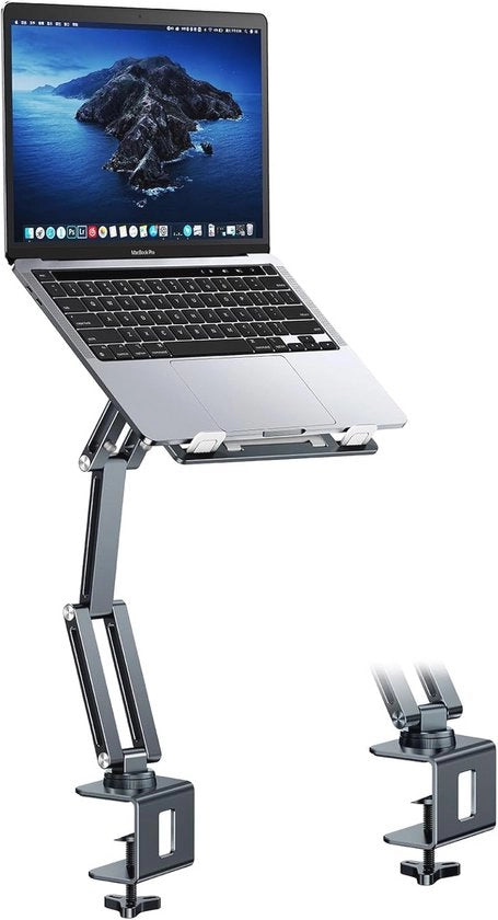 Regolabile 360° Stand per Laptop - Scheda di Supporto per Laptop in Alluminio, Ripiegabile per Laptops da 11 a 17 Pollici