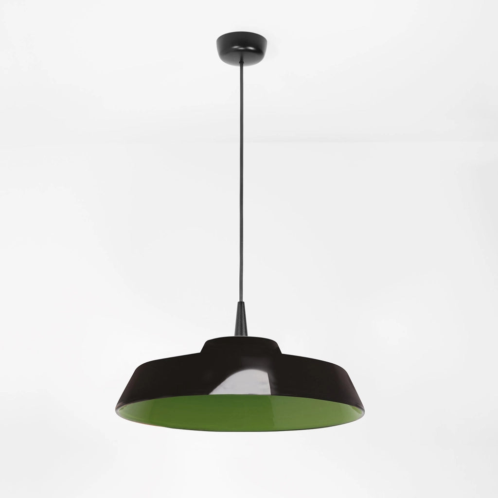Circus Black lampada a sospensione a LED, design artigianale in ceramica verde, diametro 35 cm, altezza regolabile fino a 300 cm, 8W, 3000K