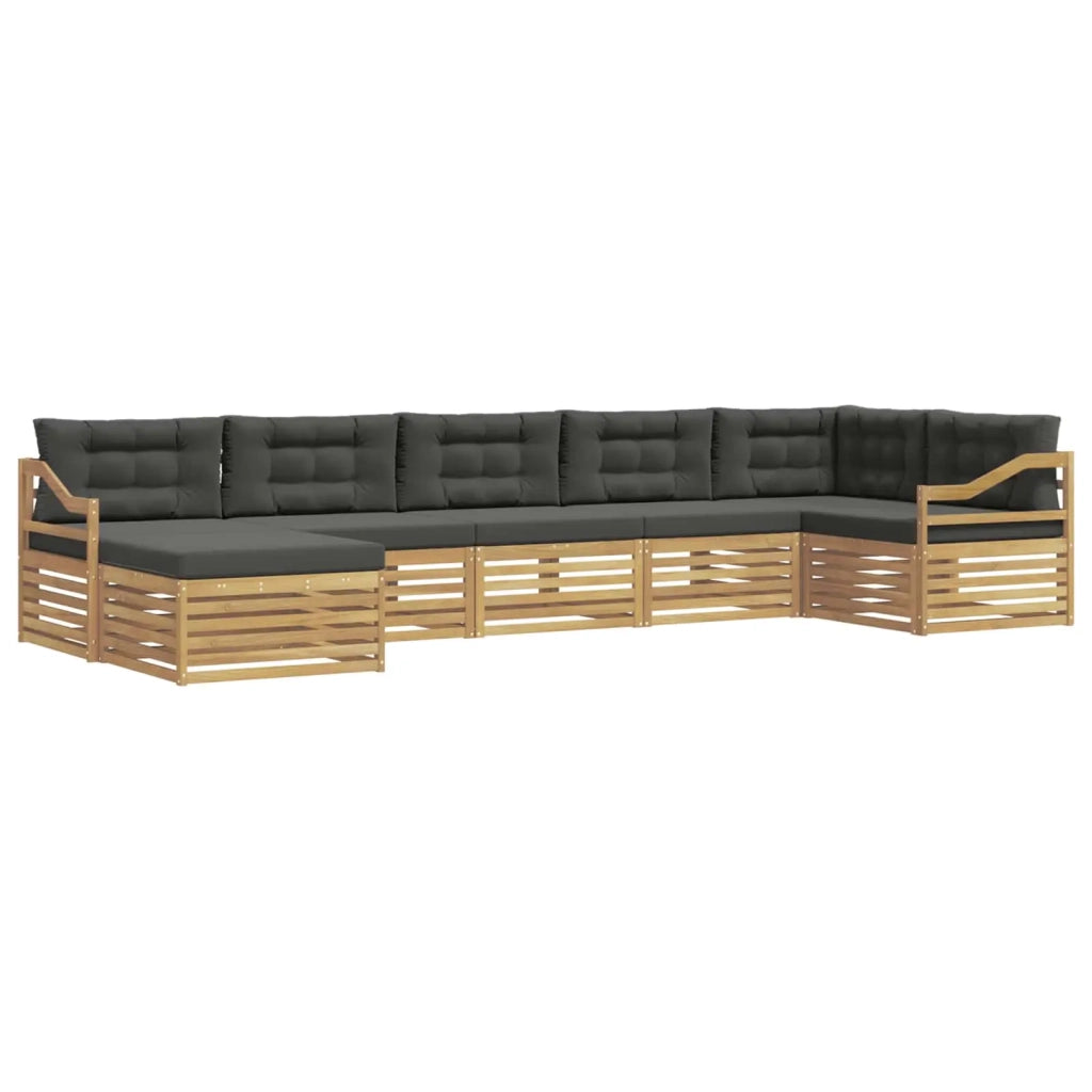 Set di divani da esterno 7 pz Bianco e Antracite 3390862