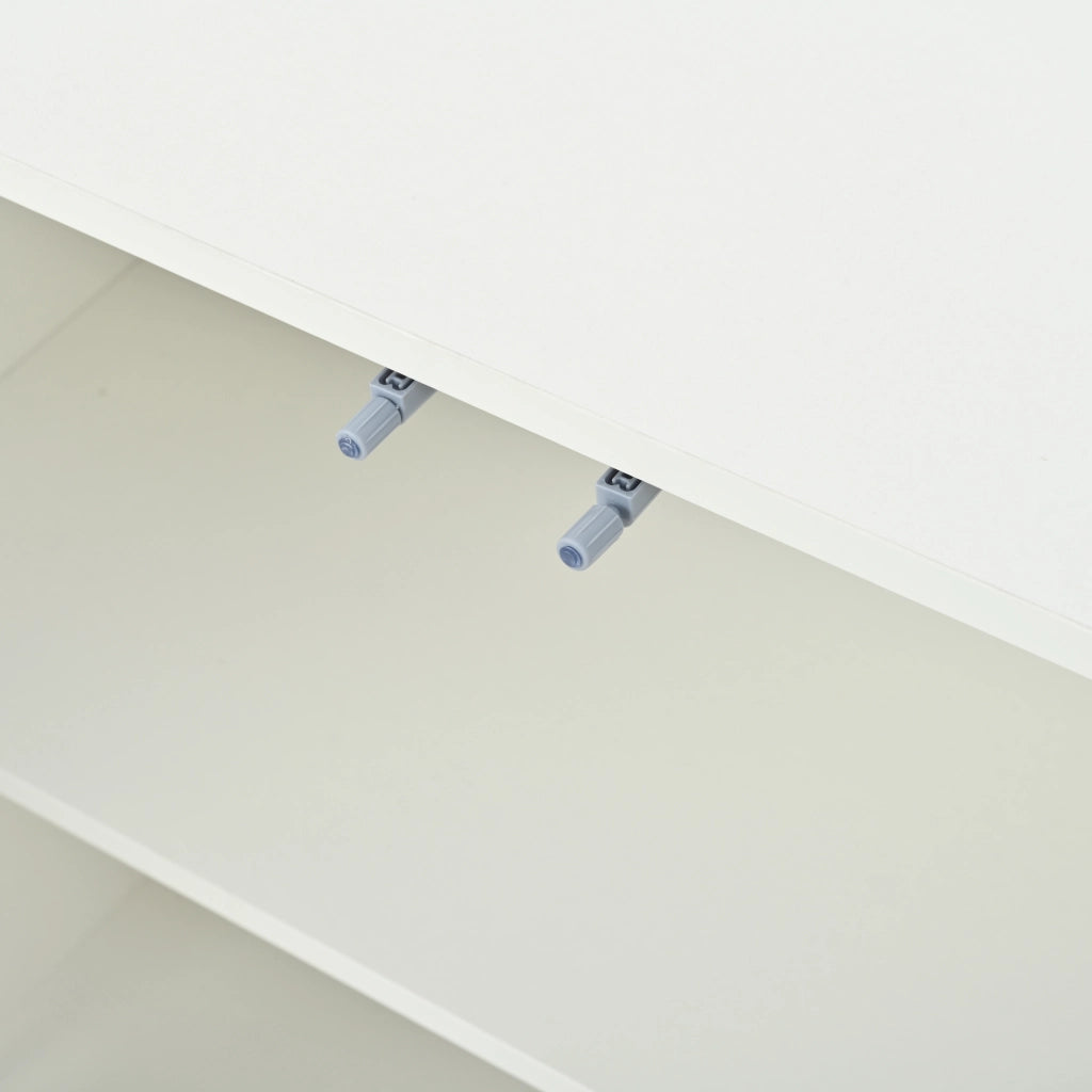 SIDEBOARD 160x37x75,5 cm 4 ante bianco lucido e nero