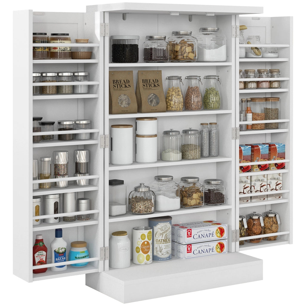 Mobile dispensa cucina con 2 ante 16 ripiani ¨C Xylo ¨C Bianco 60x30x104 cm