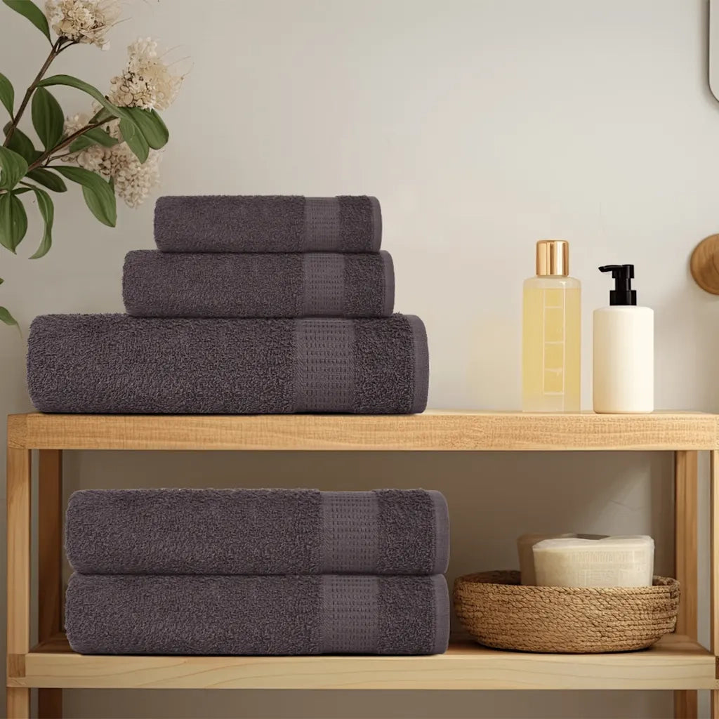 Asciugamani da doccia FROGN 2 pz | Teli per bagno Antracite 70x140 cm 360 g/m2