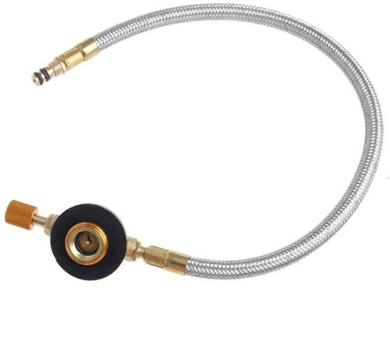 Adattatore per forno a gas - Connettore a serpentina - Connettore flexibile per sport all'aperto - Argento - Barbecue portatile - Adatto a...