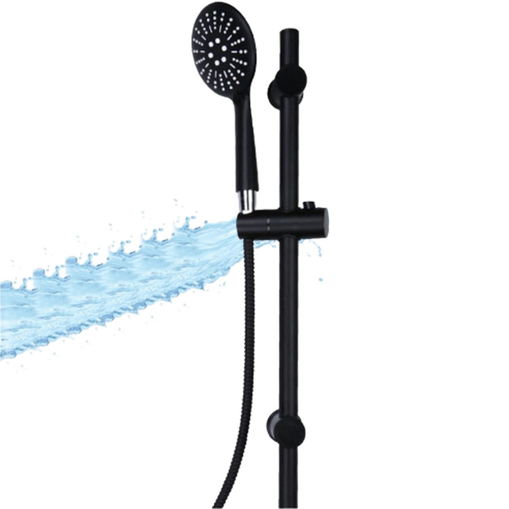 Asta Saliscendi da Bagno con Doccetta a 3 Funzioni Colore Nero con Tubo 150 cm