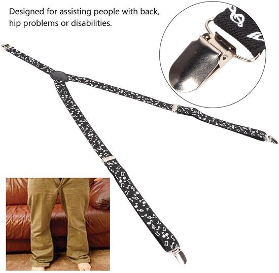 Aiuto per indossare i pantaloni - Sostegno per pantaloni - Raccordo per pantaloni - Sostegno per vita - Leggero - Adattabile - Facile da usare - Sostegno per vita dei pantaloni
