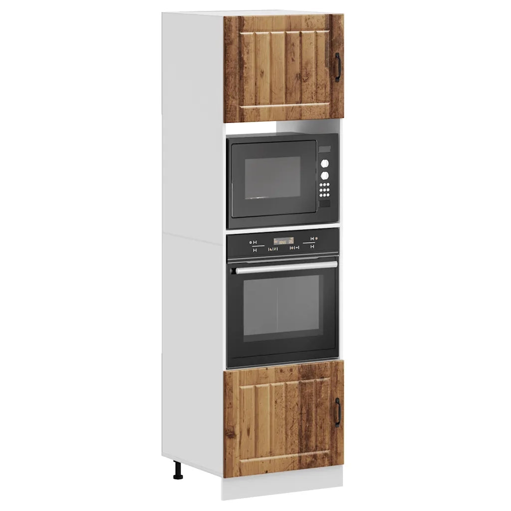 Pensile da cucina | Armadi Forno 2 pz Lucca Legno Antico in Legno Multistrato