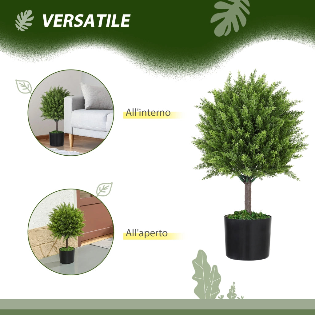 Albero Cedro Finto con Vaso ¨C Zephmum ¨C Verde 55 cm