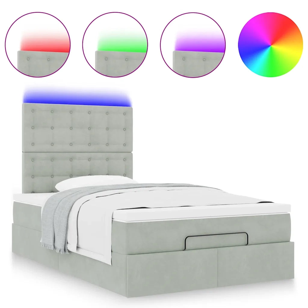 Struttura Letto Pouf con Materassi 120x190 cm Velluto 3314450