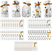 Scatole di regalo per Natale con corda per tirare - 50 pezzi di alta qualità - disegni di Natale per decorazione festiva - dolci, biscotti, e altro.
