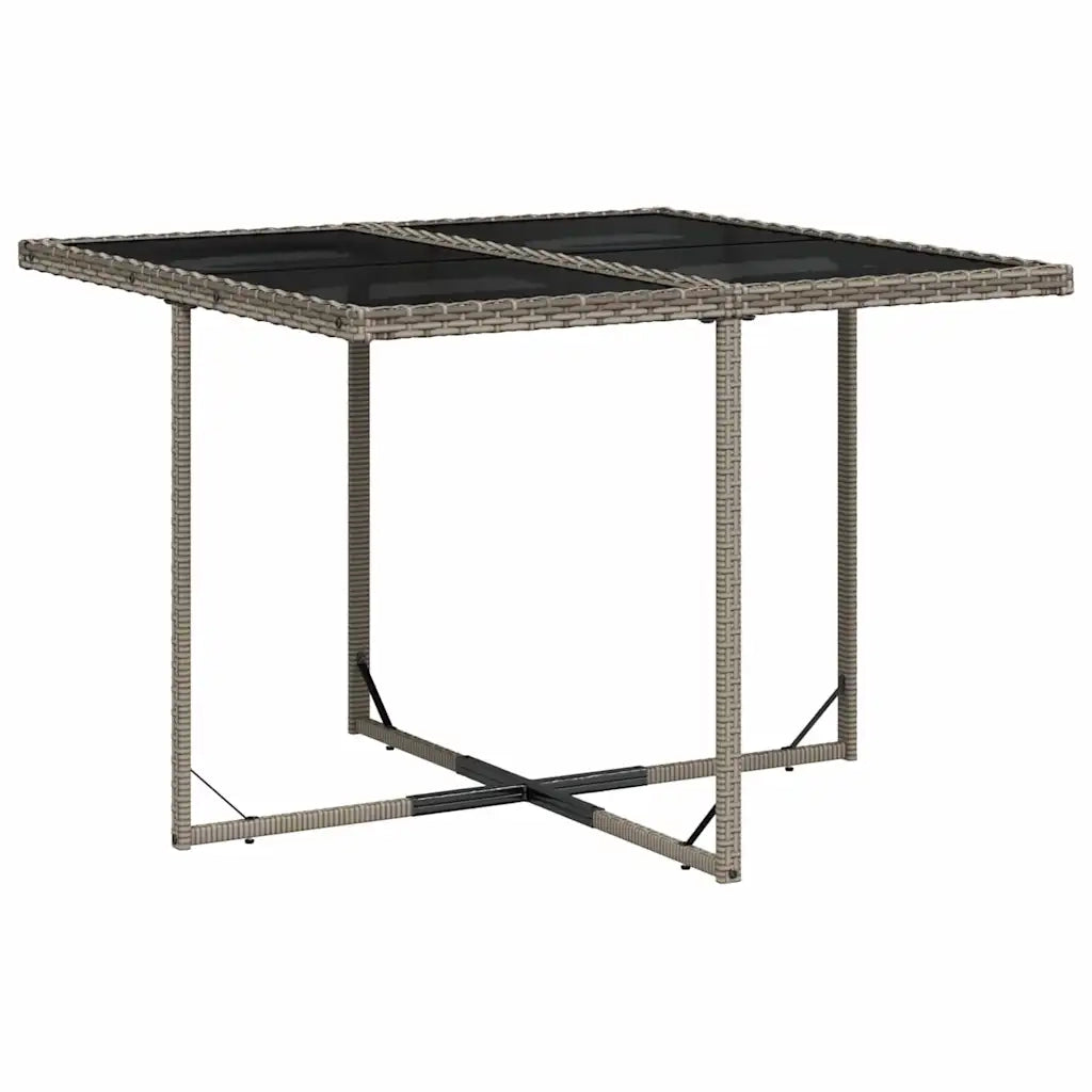 Set da Pranzo da Giardino 9 pz con Cuscini in Polyrattan Grigio 3210776