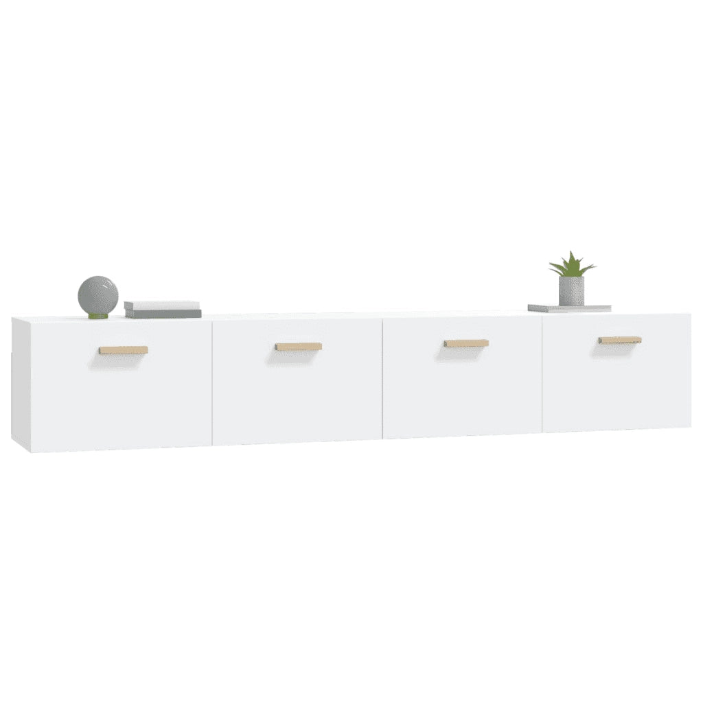 Mobili Parete 2pz Bianco 100x36,5x35 cm in Legno Multistrato 3115660