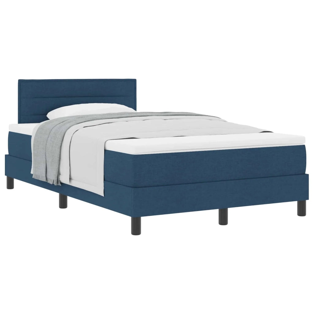 Letto a molle con cuscino con testiera Blu 120 x 200 cm Tessuto 3338607