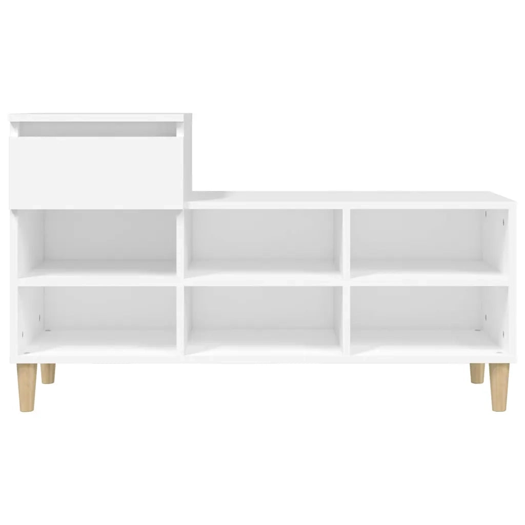Scarpiera Bianca 102x36x60 cm in Legno Multistrato 821204