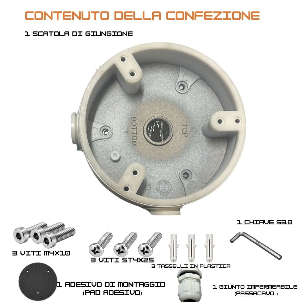 Dahua pfa137 scatola di giunzione alluminio per telecamere