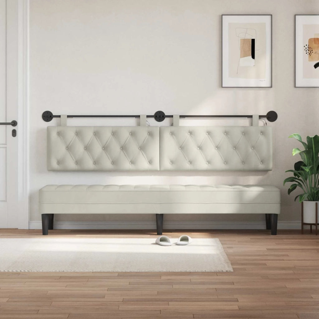 Testiera sospesa Con luce LED Crema Velluto 3424730