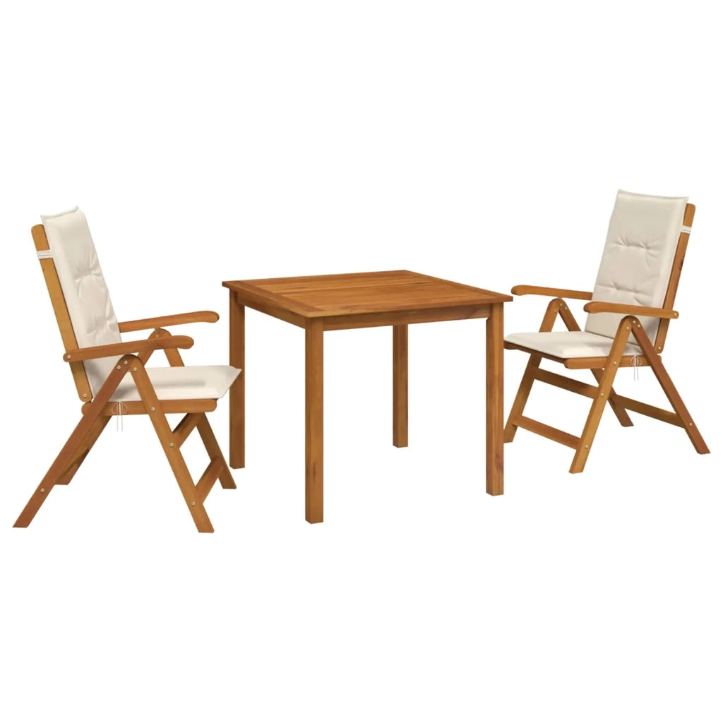 Set da pranzo da giardino 3 pezzi Naturale 3434590