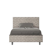 Letto imbottito 1 piazza e mezza 120x200 cm tessuto Era Adele - Senza rete,Grigio