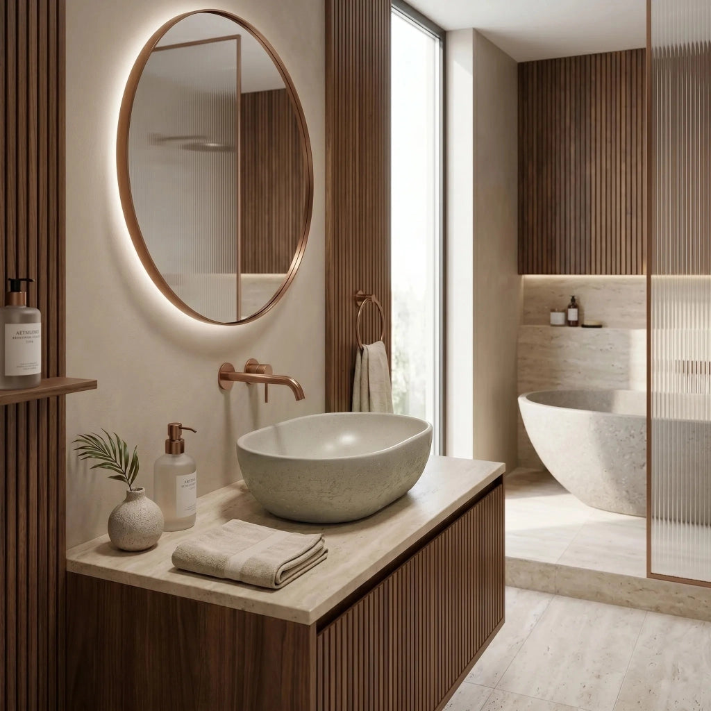 Lavabo Da Appoggio Rea Mira Greige