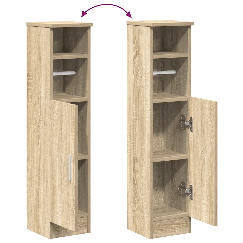 Mobile da Bagno con Portarotolo Rovere Sonoma 20,5x22x90 cm 858499