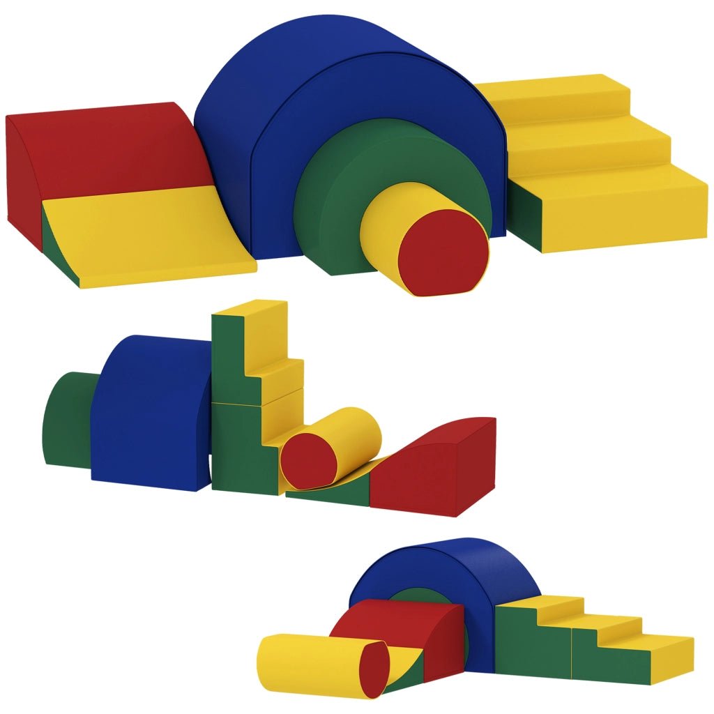 Set 5 Blocchi Morbidi ¨C Xylo ¨C Schiuma, Pelle Sintetica, Forme Creative, Colorato
