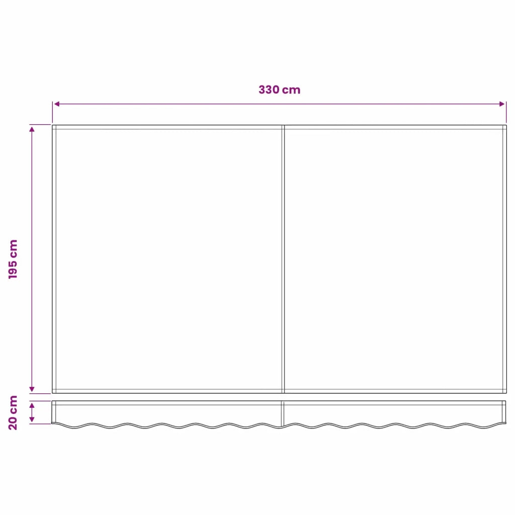 Telo di ricambio per tenda da sole Blu e Bianco 3,5 x 2 m 42000374