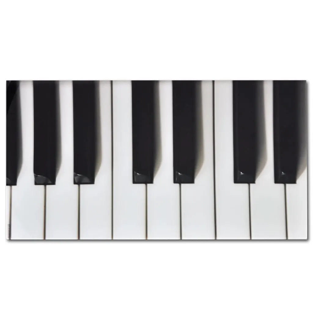 Tavolino da Salotto con Piano in Vetro con Stampa Pianoforte 241174