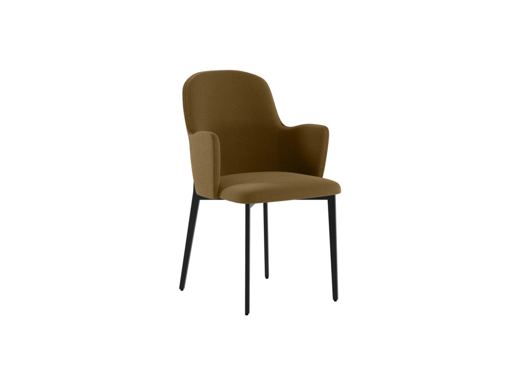 Set 4 Sedie Sophia 53,5x62,5x80 cm in Tessuto Easy-Clean Marrone