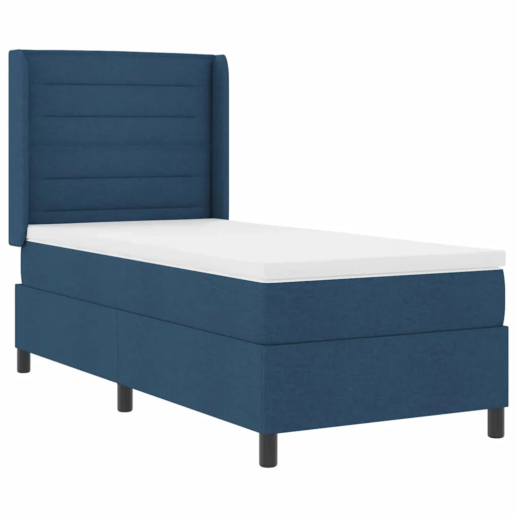 Letto a molle con materasso Blu 190 x 90 cm Tessuto 3341559