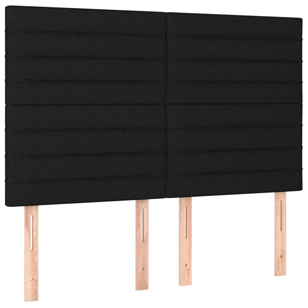 Letto a Molle con Materasso e LED Nero 140x200 cm in Tessuto 3134959