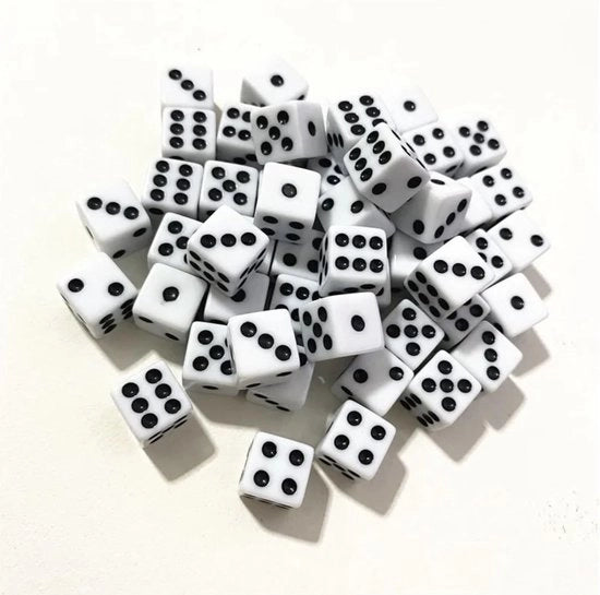 Set di Dadi a Due Facce - 4 Pezzi - 10 x 10 x 10 mm - Acrilico - Angoli Squadrati - Adatto a Bambini da 14 Anni in Suo - Dadi per Backgammon