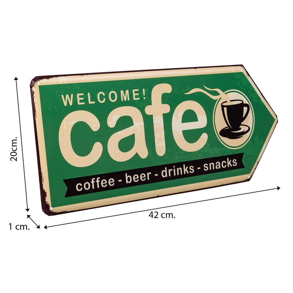 Placca in metallo verde 20x42x1h