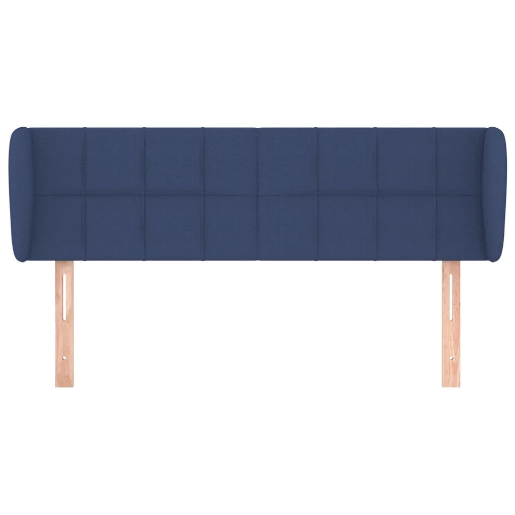 Testiera | Testata ad Orecchio Blu 147x23x78/88cm in Tessuto