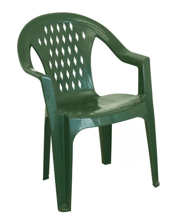 IGAP Poltrona Tressi in Polipropilene 58x60x82 cm Impilabile Verde