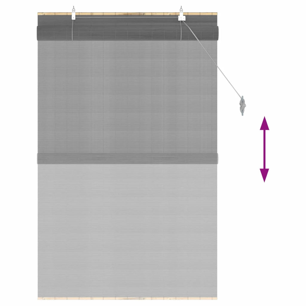 Tenda a rullo Grigio 110 x 160 cm Bambù 42039726