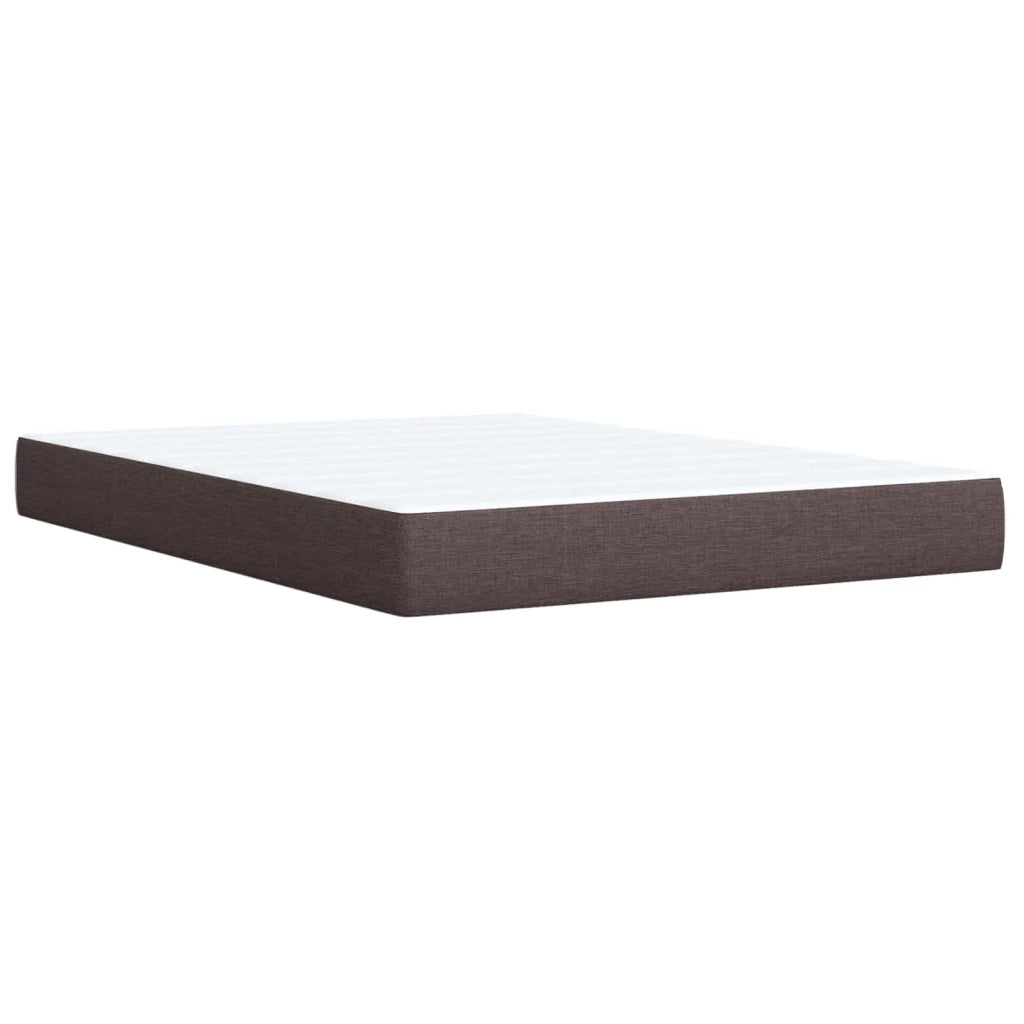 Letto box spring con materasso Marrone Scuro 140 x 190 cm 3454392