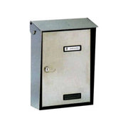 Silmec 10-015 S90 Cassetta Postale in Acciaio Inox per Riviste con Tetto Parapioggia Apribile colore Inox