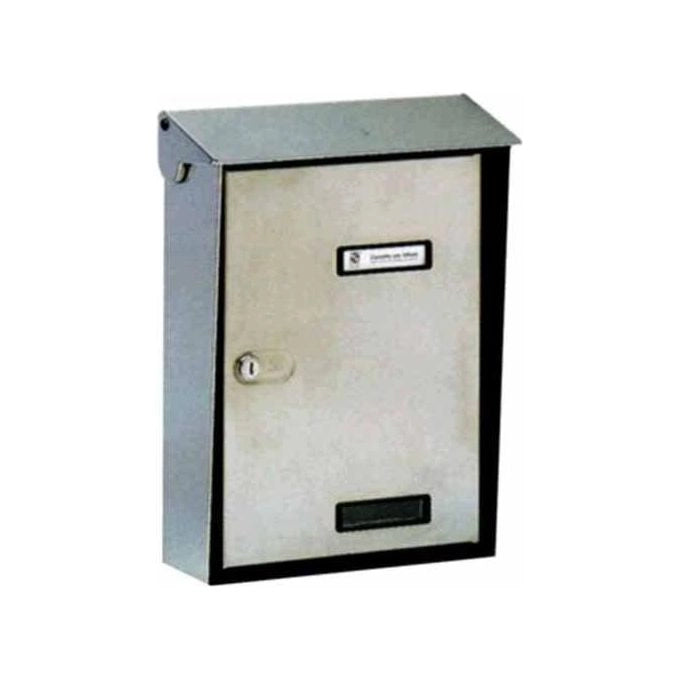 Silmec 10-015 S90 Cassetta Postale in Acciaio Inox per Riviste con Tetto Parapioggia Apribile colore Inox