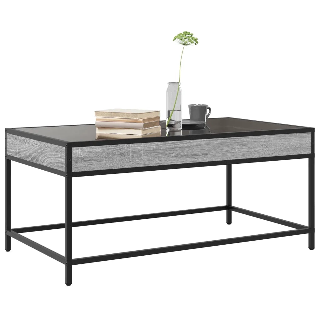 Tavolino da Salotto con LED Infinity Grigio Sonoma 90x50x41 cm 847690