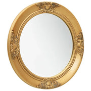 Specchio da Parete Stile Barocco 50 cm Oro 320345