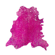Tappeto in vera pelle Glam 410 Viola e Argento