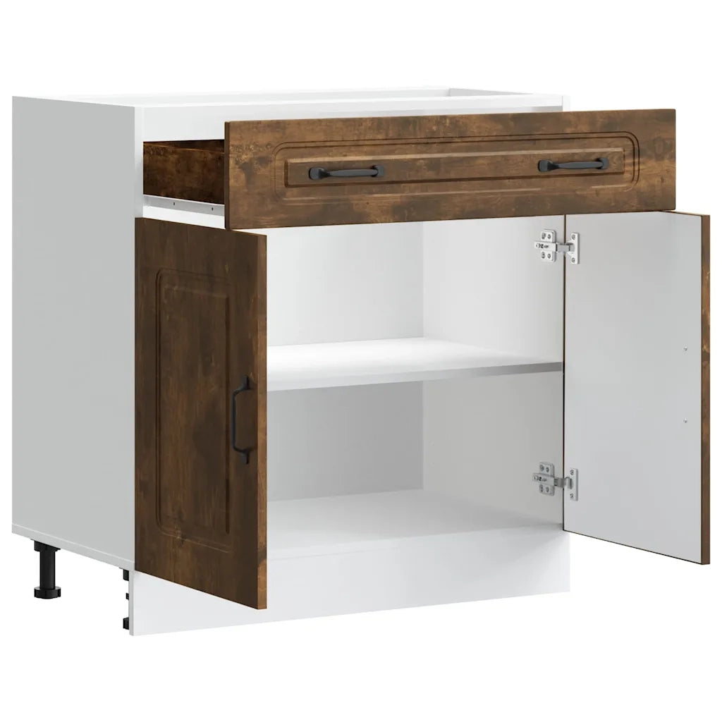 Pensile da cucina | Base da Cucina Kalmar Rovere Fumo in Legno Multistrato
