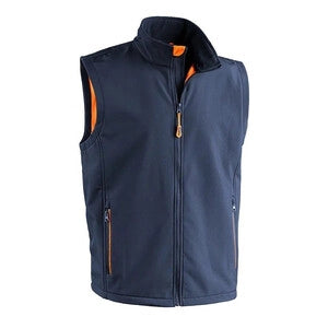 GILET PONENTE SOFTSHELL BLU NAVY/ARANCIO TG.  L- SOTTOZERO- 1,0 pz