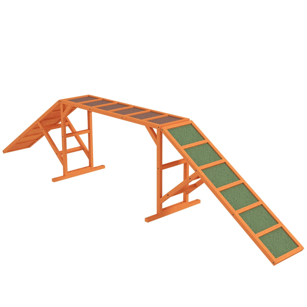 RAMPA PER AGILITY PER CANI 325 x 55 x 69 cm Arancione in legno