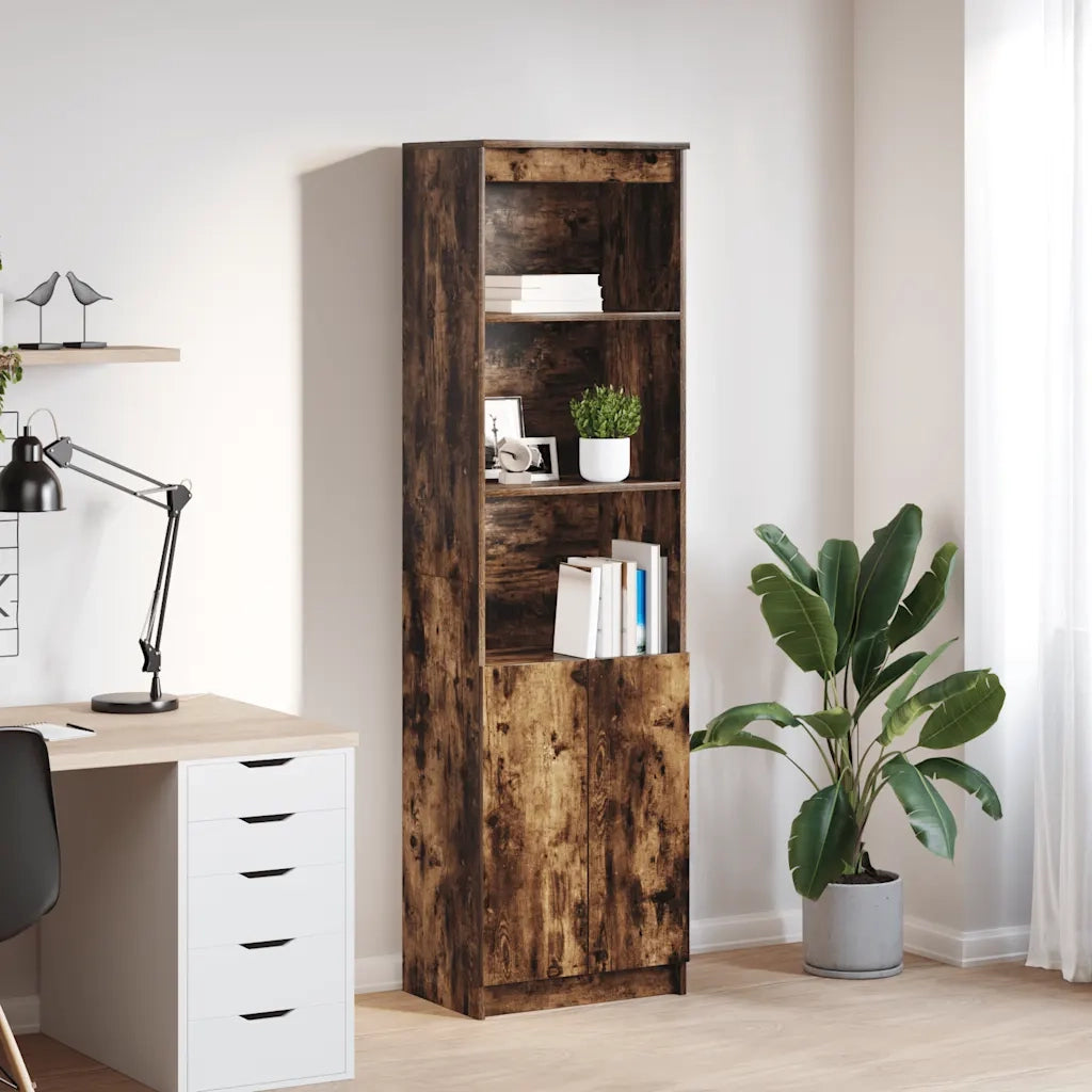 Credenza | Madia | Buffet da pranzo | Armadio da pranzo Rovere Fumo 50x35x180 cm in Legno Multistrato