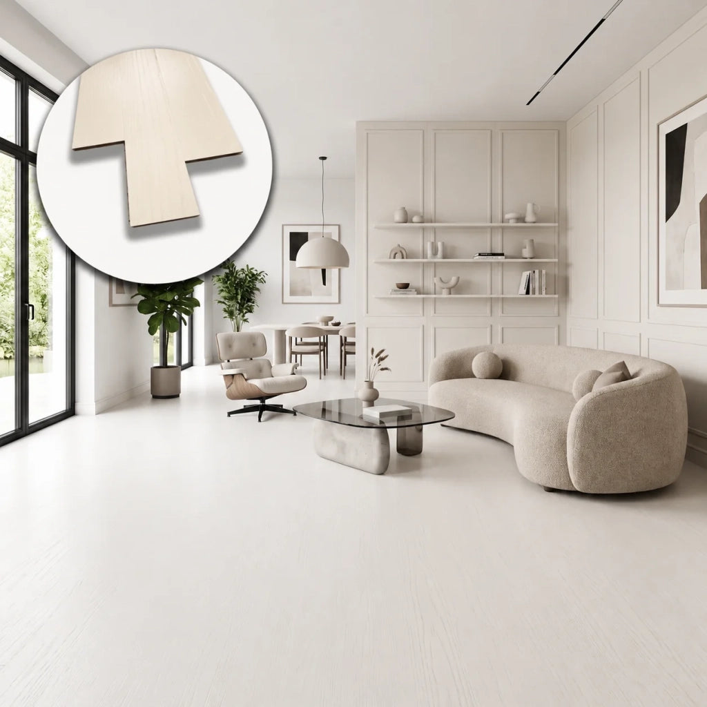 mq * STOCK GARBELOTTO * Lotto da 19mq di Parquet prefinito in rovere BIANCO Spazzolato SELECT 10x115x600/800 (3,5mm nobile)