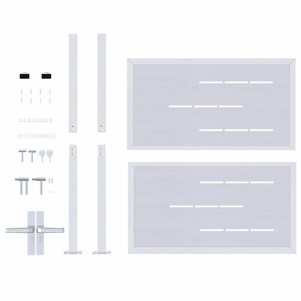 Cancello da giardino Argento 85 x 97 cm Acciaio inossidabile 3402576
